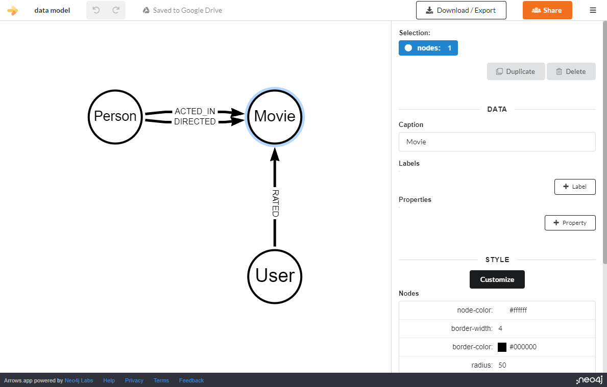 A screenshot of the Arrows user interface